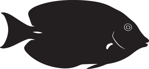 Obraz premium Yellow Tang Vector Silhouette