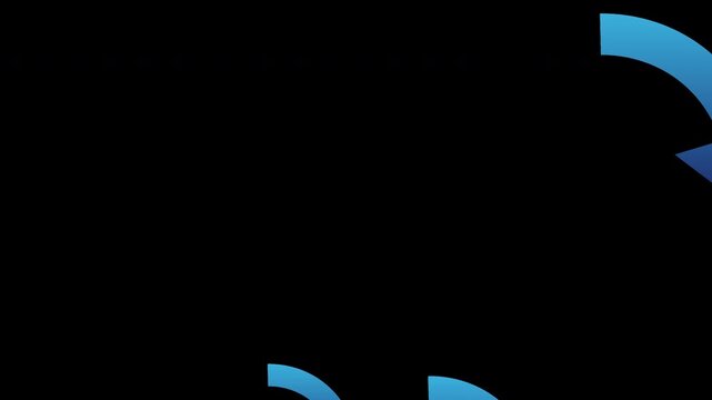 Blue Downward Arrows Falling Animation with Alpha Channel &ndash; Loopable Transparent Background