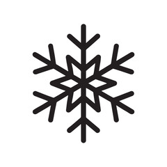 Snowflake Icon Vector on White Background