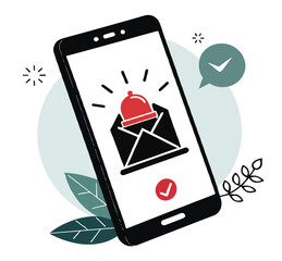 Smartphone with Email Notification