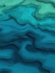 Obraz premium Abstract Ocean Waves in Varying Shades of Blue and Green Create a Serene and Fluid Pattern That Evokes Calmness and Tranquility