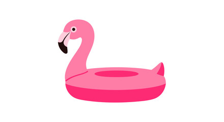 A cheerful pink flamingo float, capturing the essence of carefree summer vibes and poolside relaxation and tropical vacations with its delightful
