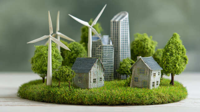 Renewable, green energy, energy efficiency and save energy web banner with icons. Eco house, Sustainable industrial factory. Energy efficient rating class, Green Building for Sustainable Development. 
