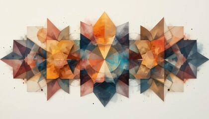 Abstract geometric triangle pattern: a colorful mosaic of polygons for a modern design concept
