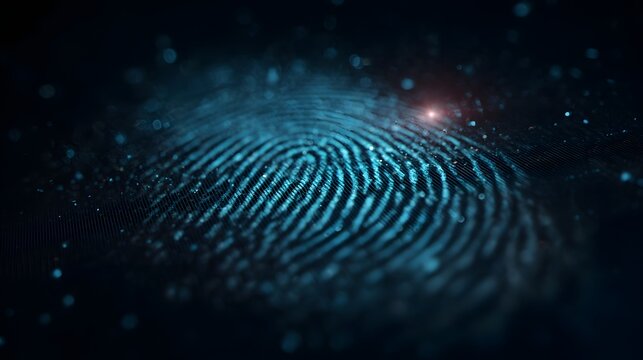 Biometric fingerprint scanner interface with security lighting