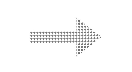 Dotted directional arrow indicates pathway concept for navigation and progression, representing guidance forward movement and digital wayfinding