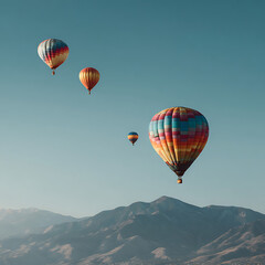 Fototapeta premium hot air balloon over blue sky