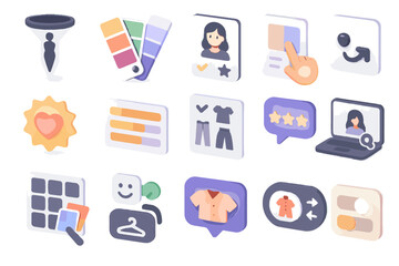 Theme result ai fashion icon shape vector quiz selector app swatch guide