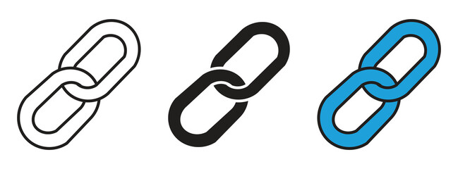 Link flat icon, Link icon. Hyperlink chain symbol. Chain Icon, link icon set .Vector illustration .