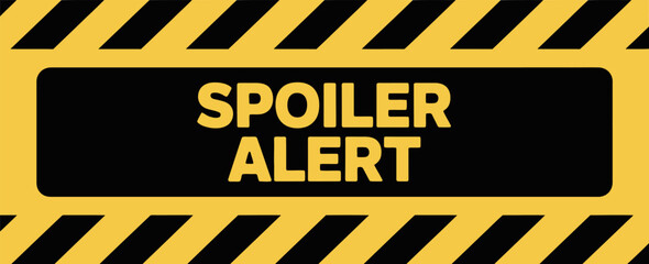Warning spoiler alert banner vector illustration template