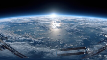 sunrise earth view space station