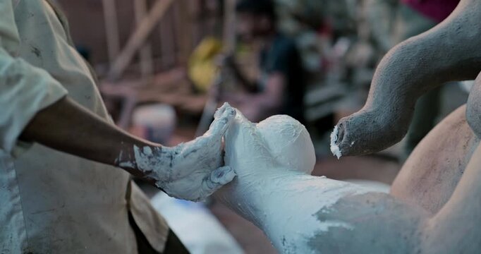 Crafting Lord Ganesha from Clay