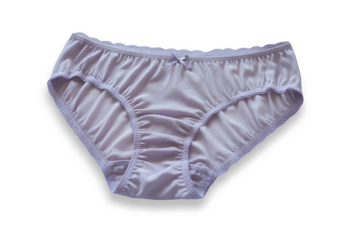 White peach colour cotton panties isolated on transparent background. 