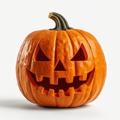 Fototapeta premium Spooky carved Halloween pumpkin decoration