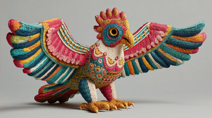 Vintage piñata shaped like Mexican eagle used in September celebrations