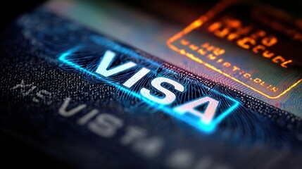 Close up View of a Financial Card Displaying Security Features and Holographic Elements