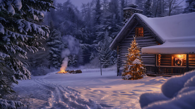 Ultra-Detailed 12K Winter Forest Photo Featuring Heavy Snow on Evergreen Trees and Natural Daylight