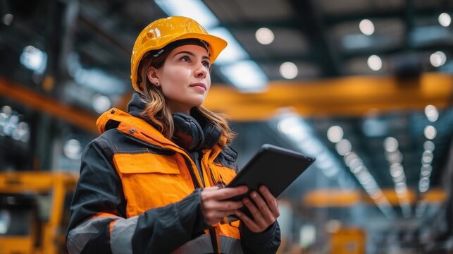 Industrial safety inspection warehouse digital content bright environment professional viewpoint workforce empowerment