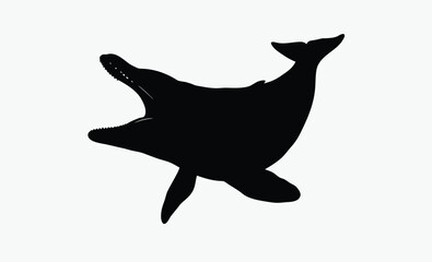 Whale silhouette, Whale black silhouette icon vector isolated on a white background, Whale black silhouette graphic design element