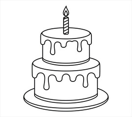 Festive Dessert Silhouette Vector