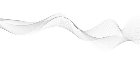 Abstract vector background with black wavy lines, Abstract wavy technology curve lines on transparent background isolated. 