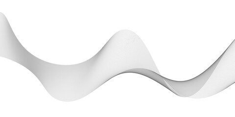 Abstract vector background with black wavy lines, Abstract wavy technology curve lines on transparent background isolated. 