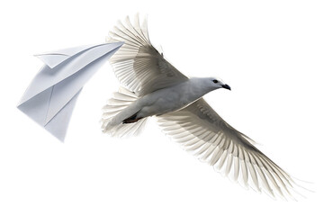 Obraz premium white paper flying isolated on background white