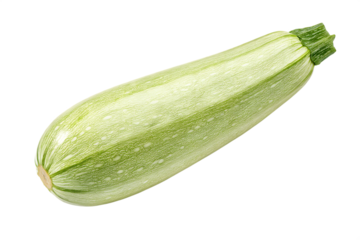  whole light green zucchini isolated on background transparent white