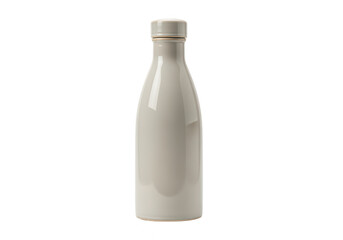 Neutral Gray Reusable Water Bottle on White