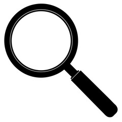 Magnifying Glass Outline Vector – Top View Art
