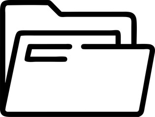 folder vector icon on white or transparent background. communication or conversation icons items Stroke icon collections. Editable Stroke icon collection Outline icon.