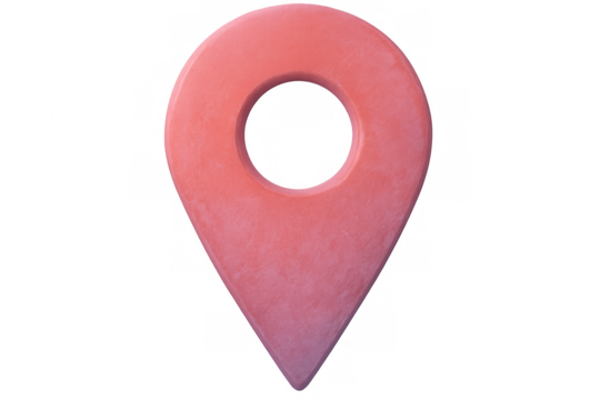 Location marker pinned on transparent surface, highlighting precise geographical reference point