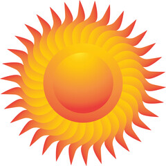 Illustration of a Bright and Radiant Sun