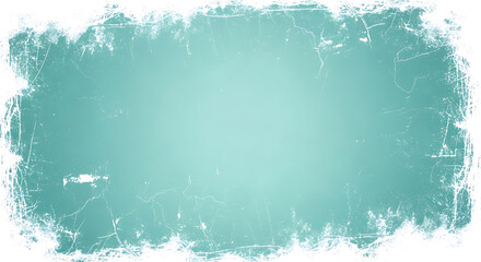 Subtle teal backdrop with antique white crackle texture border effect ideal for graphic design