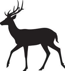 Pampas Deer Solid Vector Silhouette