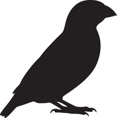 Red Avadavat Solid Vector Silhouette
