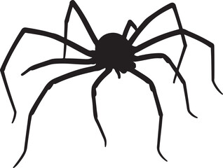 Sea Spider Solid Vector Silhouette