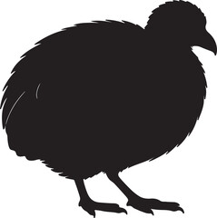 Tinamou Solid Vector Silhouette