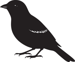 Western Tanager Solid Vector Silhouette