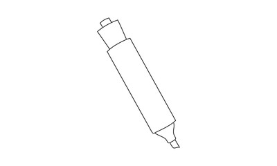 Pen Outline Drawing - Minimalist Stationery Illustration


