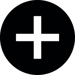 Obraz premium Plus Icon - Simple Line Art Symbol Vector