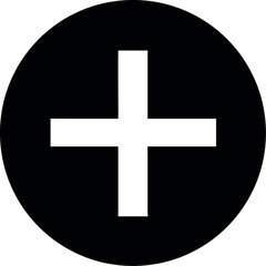 Obraz premium Plus Icon - Simple Line Art Symbol Vector