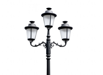 a street lamp isolated on a white background, png, transparent