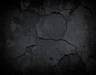 Dark, cracked concrete surface