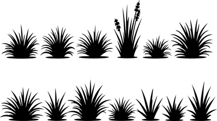 "Silhouette Grass Borders Collection" vector bundle