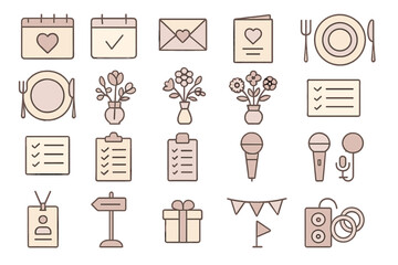 Planning a special event with stationery, decor, and essentials on display in a creative layout