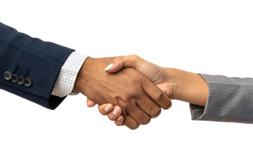 Diverse Business Handshake Agreement Partnership Collaboration on Transparent Background