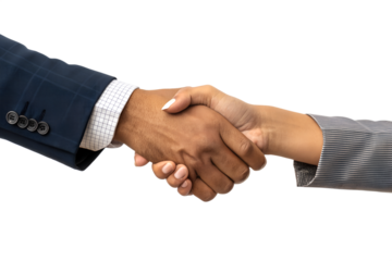 Diverse Business Handshake Agreement Partnership Collaboration on Transparent Background