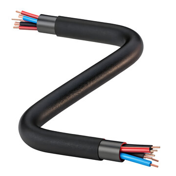 Letter Z Formed by a Bent Electrical Cable