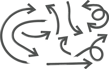 Arows vector set, hand drawn arrows, arrow vector elements, hand drawn arrows, curly arrow, design element